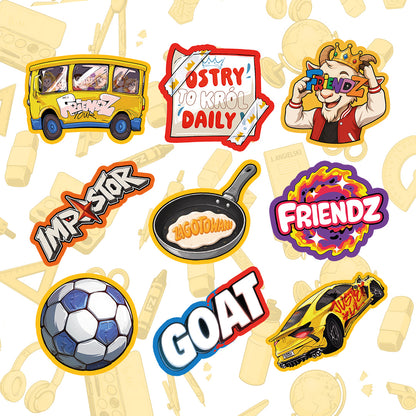 BLIND BOX FRIENDZ - ZESTAW 4 RZEPÓW NA PLECAK