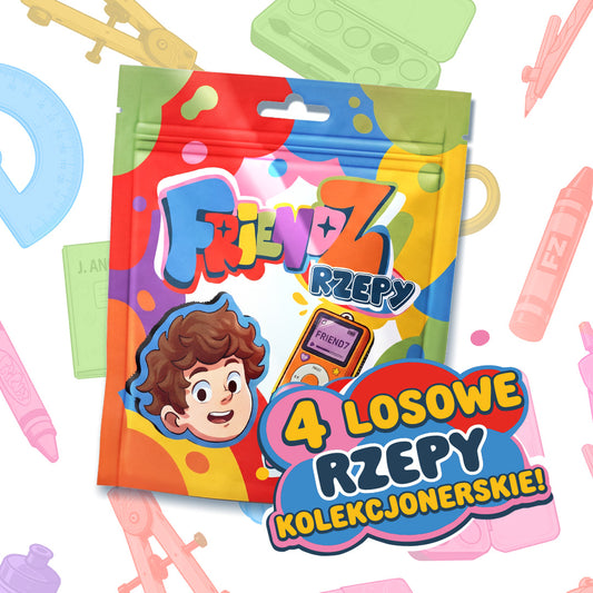 BLIND BOX FRIENDZ - ZESTAW 4 RZEPÓW NA PLECAK